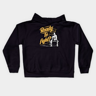 Hustle and Muscle: Ready to Fight Kids Hoodie